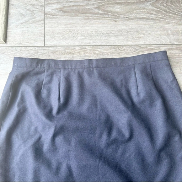Vintage Jobis Navy Wool Cashmere Pencil Skirt - Picture 2 of 12